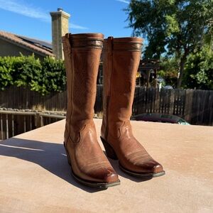 Ariat Tan Leather Heeled Boots